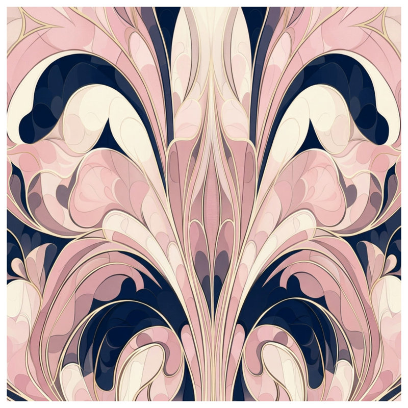Pink Floral Abstract Blankets, 50in W x 60in H
