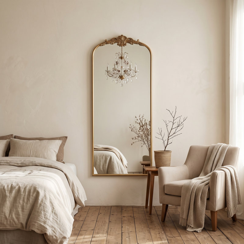 Miroir pleine grandeur Morden Design, Or antique