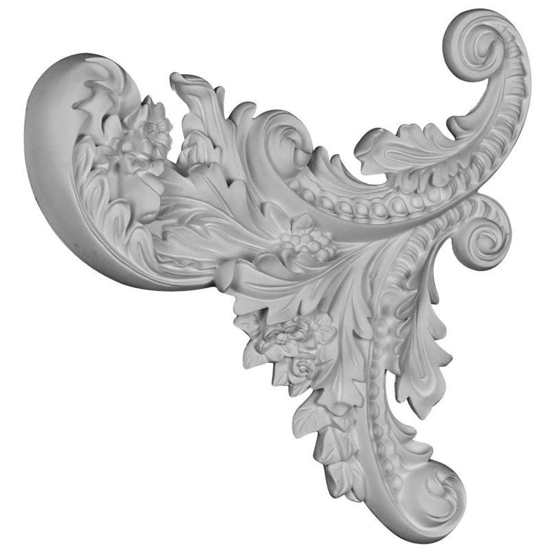 Katheryn 11.25'' H x 12.25'' W x 1.12'' D Urethane Onlay Scroll