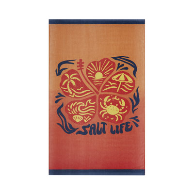 FLORAL DIP DYE BEACH TOWEL