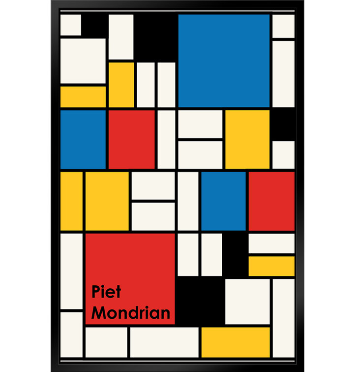ATX Art Group LLC Piet Mondrian-Giclee Framed On Canvas by Stanley ...