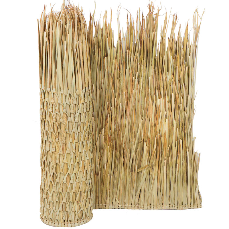 Mexican Palm Thatch Runner Roll, 35"H x 8' W, 1
