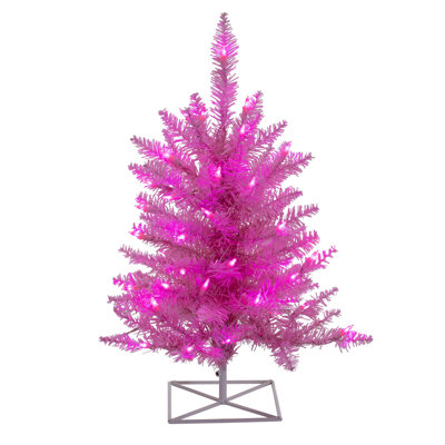 Easy Set-Up 3' Lighted Fir Christmas Tree