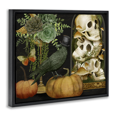 Cadre flottant Crow & Skulls Académie, design par Nicole Tamarin
