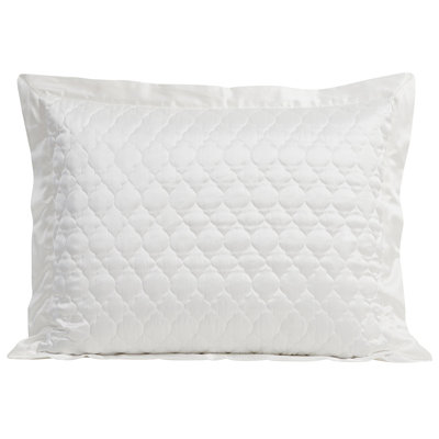 High Shine Satin Quatrefoil Modern Contemporary 2 Piece Pillow Sham Set