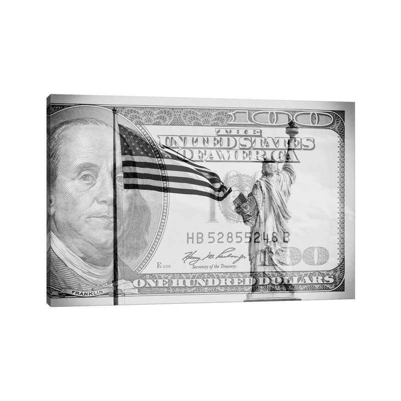 Manhattan Dollars - Liberty - Wrapped Canvas Print, 101.6 cm H x 66.04 cm W x 1.91 cm D