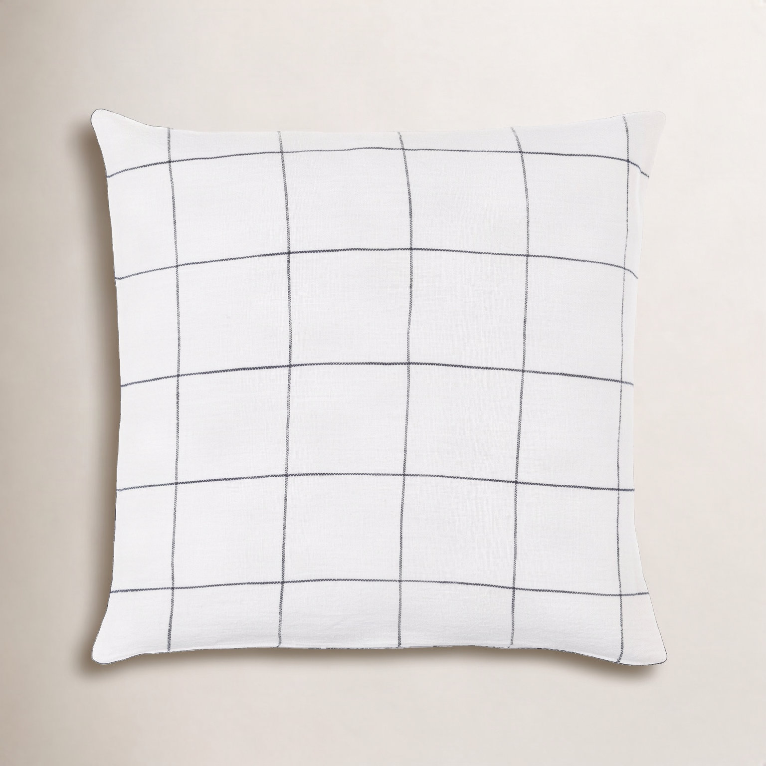 Alcona Linen Pillow Cover, 22" x 22", Down