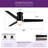Homelover 52" Modern Flush Mount Ceiling Fan With Light, Low Profile DC Reversible Ceiling Fan, Dual‑Sided Blades, 3Cct Dimmable Reversible Dc Motor Timer Memory-111378503