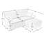 Canapé moderne à deux places en tissu de chenille avec repose-pieds, design minimaliste, revêtement texturé pour des espaces de vie confortables et élégants-918414020