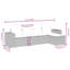 Ensemble de canapé de jardin en rotin de polyester noir Vidaxl, acier thermolaqué grand