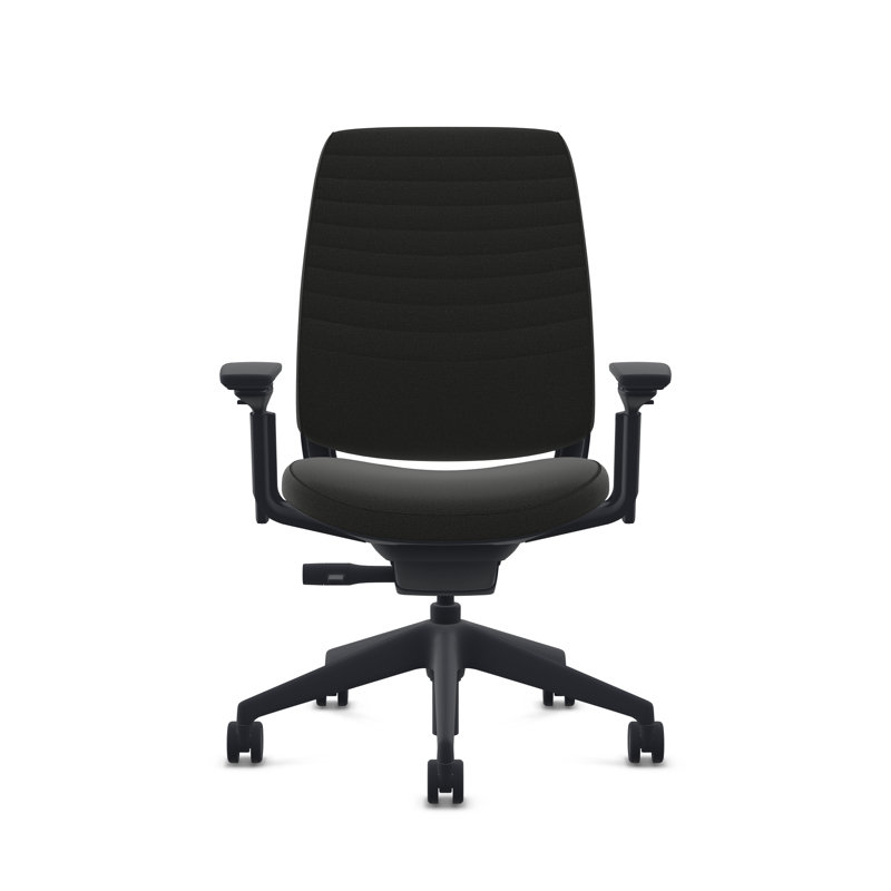 Steelcase Series 2 3D Microknit Airback Task Chair, Scarlet/Graphite, Black, Hard Floor