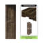 Porte en bois de pin massif non assemblé avec design H rustique noir H Design-71797990-71797985