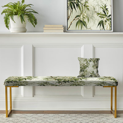 Banc oriental rembourré or