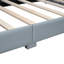 Lit plateforme tapissier grand et simple TG, lit mère et enfant, similicuir