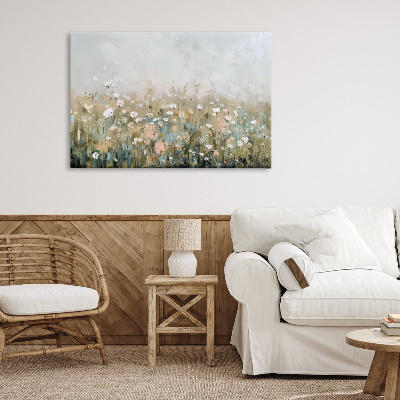 «Pastel Meadow Wildflowers», conception par Elara Yasna, H 24 po x l 36 po