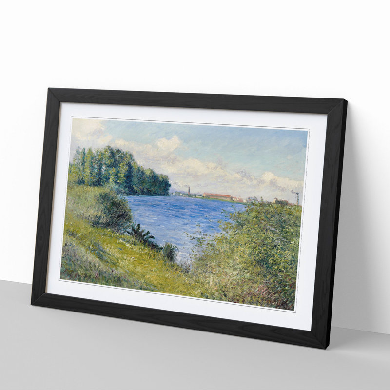The Seine at Argenteuil by Gustave Caillebotte - Framed Print, 27cm H x 36cm W x 2cm D, Black Framed