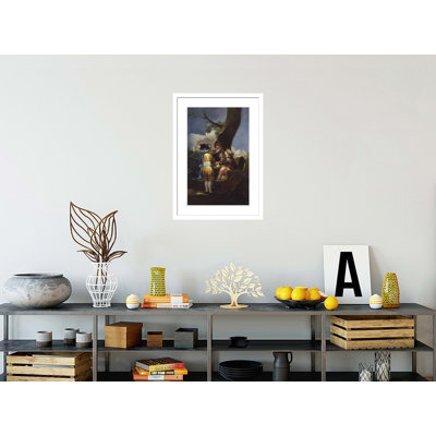 Children with a Cart by Francisco de Goya -Framed Giclee Print