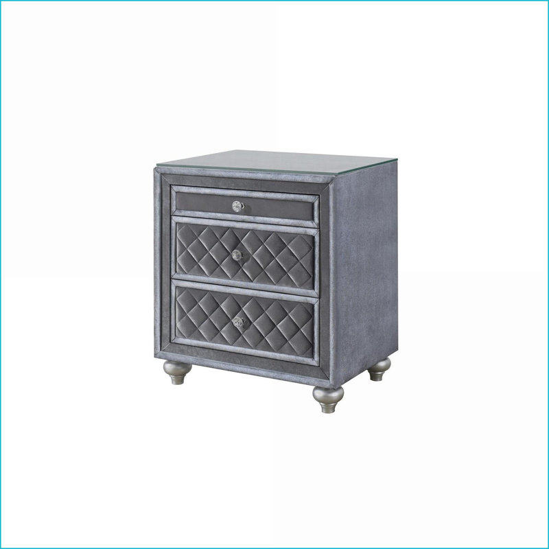 Table de chevet 3 tiroirs Glam