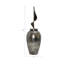 Vase de table sophistiqué en verre avec surmatelas en métal pour la décoration intérieure - Grand vase à fleurs élégant pour le bureau ou la table-40311509