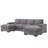 Upholstered Couch, Sectional Sofa with Deep Seating and Movable Ottomans