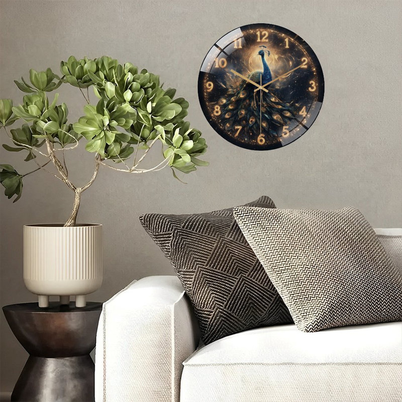 Horloge murale 12 po Peacock