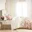 Housse de couette en coton très grand / très grand avec aquarelle à motif floral et attaches de coin imprimées 3 pièces