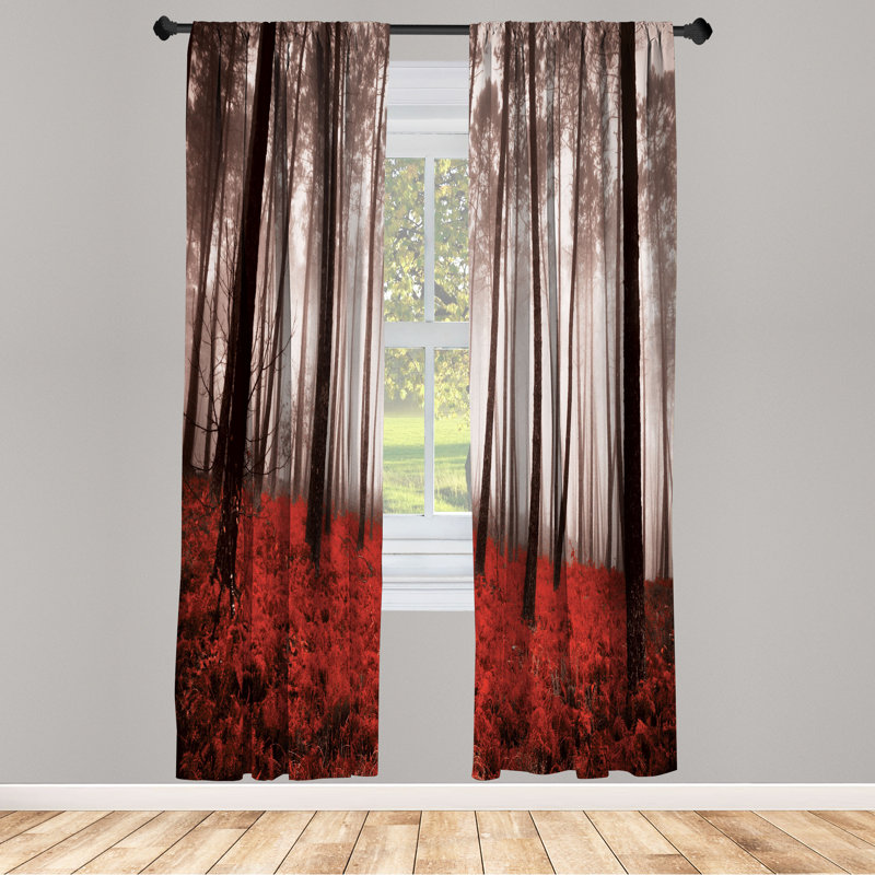 George Oliver Curtains, Ruby/Black, 28" W x 95" L