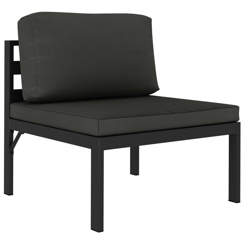 Ensemble modulaire de patio carré de 27,6 po de largeur avec coussins