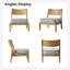Chaise d'appoint rembourrée l 27,5 po Tigerra avec dossier en forme d'arc (ensemble de 2)