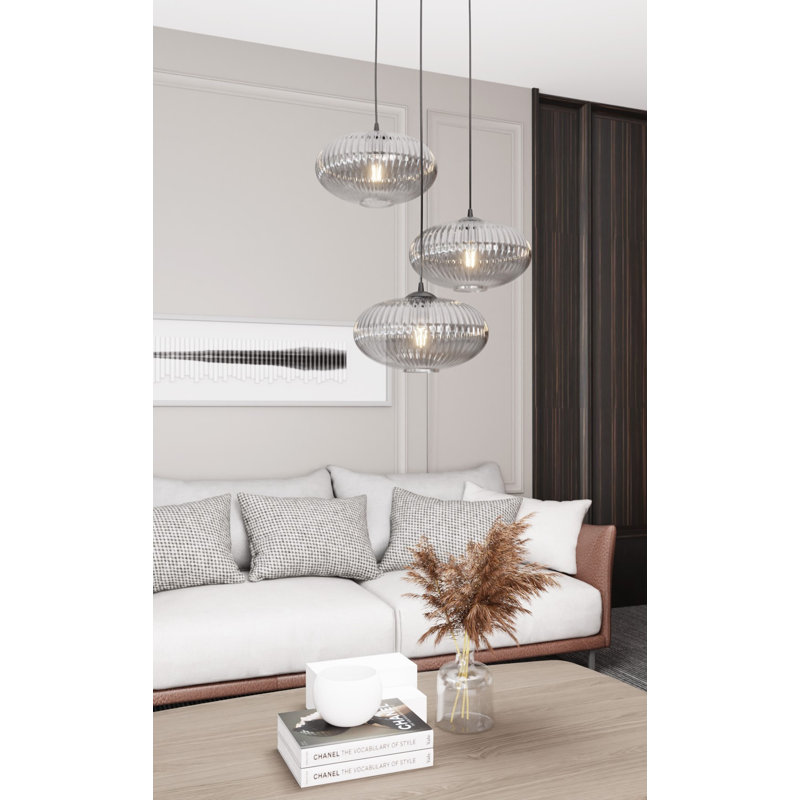 Samyiah 3 - Light Matte Black Pendant, Matte Black/Graphite