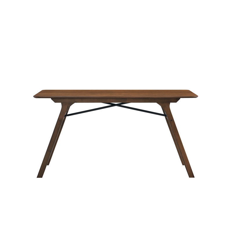 Table rectangulaire spacieuse au fini noyer - idéale pour les rassemblements et les repas