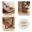 Bureau rectangulaire en bois massif à 3 tiroirs Chestnut-109264365-109264368