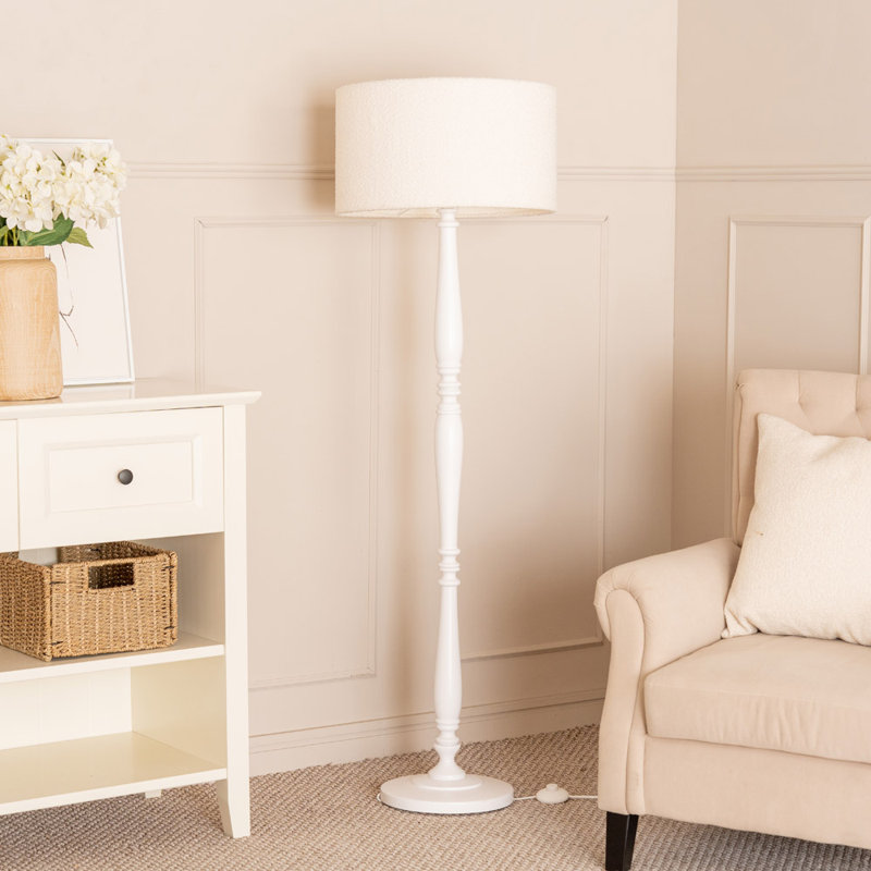 Kionte 142cm Traditional Floor Lamp, White