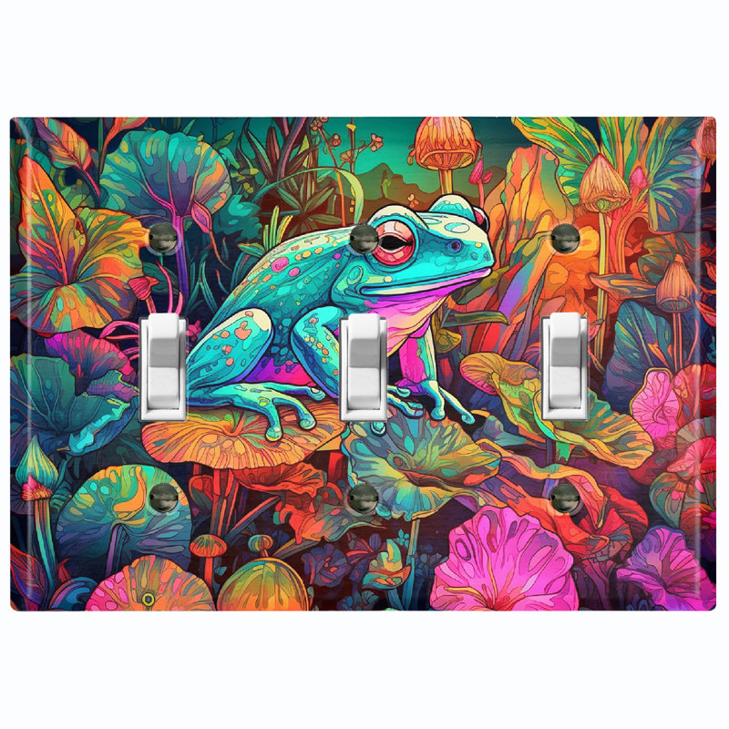 Nature Themed 3 - Gang Toggle Light Switch Standard Wall Plate