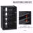 Cabinet, Glass, Adjustable Shelves Glass Door, 5-Tier Media Stand With 3-Level, Tempered Doors, And Cable Management