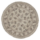 High-Quality Hand-Knotted Ivory Area Rug