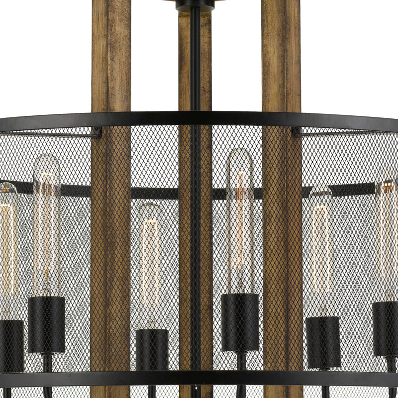 Lustre cylindrique unique à 6 lumières Shehata