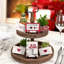 Ensemble de décorations de plateaux à plusieurs niveaux pour la Saint-Valentin, panneau de décor rustique de style maison de campagne pour la Saint-Valentin (plateau non inclus), style E
