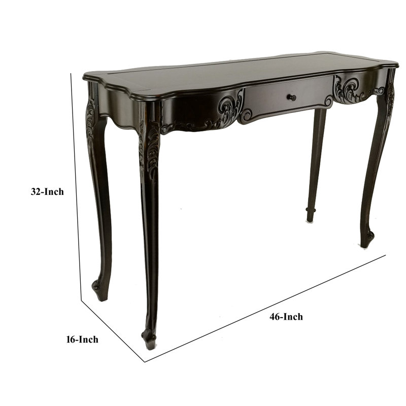 Console en bois massif 46 po Marquavious