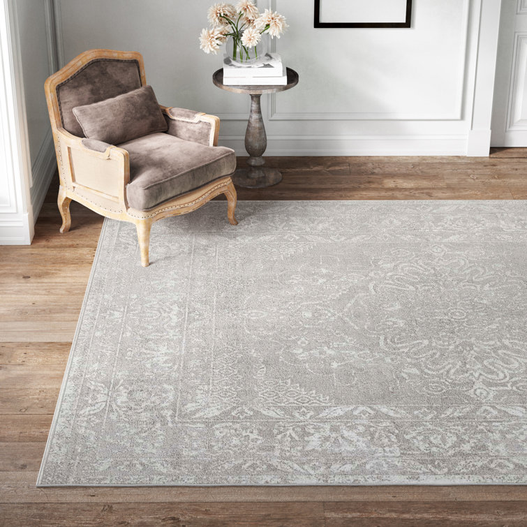 Audres Oriental Gray/Ivory Area Rug