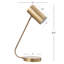 Lampe de bureau en or poli 22,5 po Darby