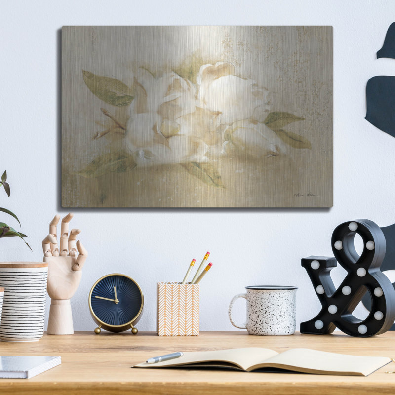 Art mural en métal Winston Porter «Magnolia 4» par Cheri Blum, H 12 po x l 16 po
