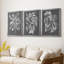 Graphic Foliage II - Toile tendue avec châssis sur mesure - 3 pièces-786024641-786024702