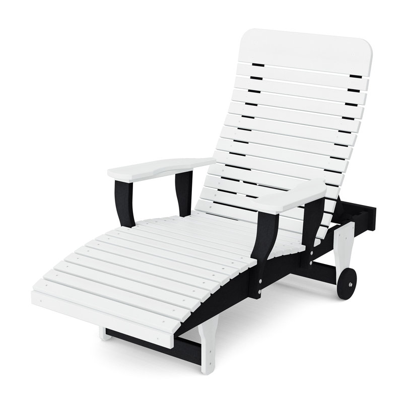 Chaise longue inclinable Signature, Blanc/Noir