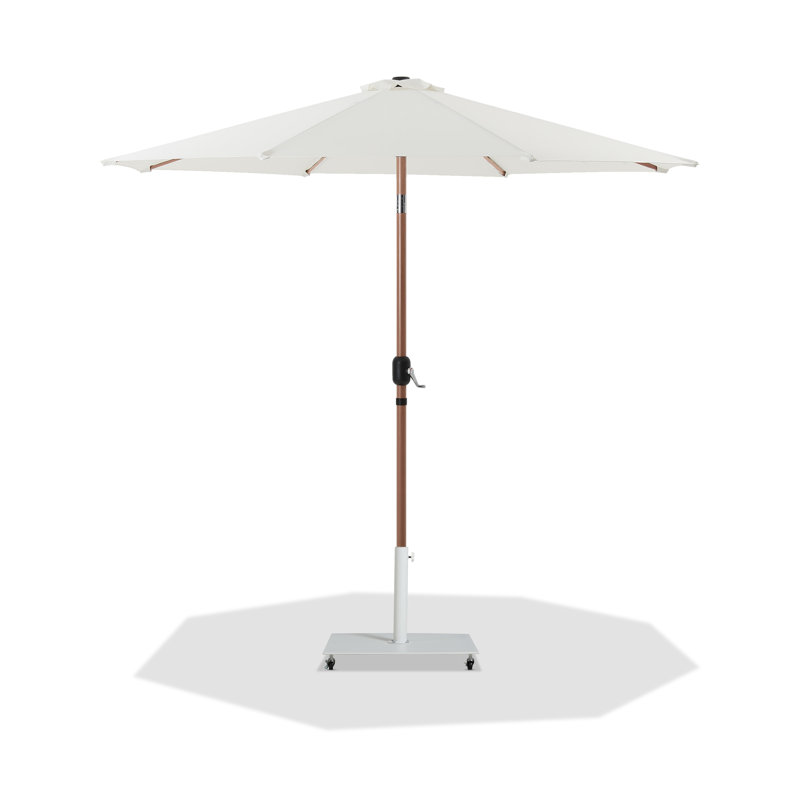 Parasol de patio en tissu / aluminium avec base Chavelle