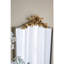 Miroir mural arqué 24 x 1,6 x 37,4 po avec cadre ivoire délavé et couronne florale dorée