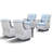 Bonia Swivel Rocker Patio Gliding Chair with Cushions (Set of 4)-1863343508