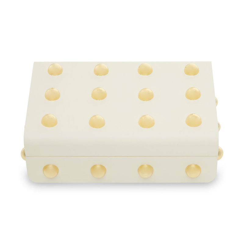Laureen Accessory Box +, White/Gold