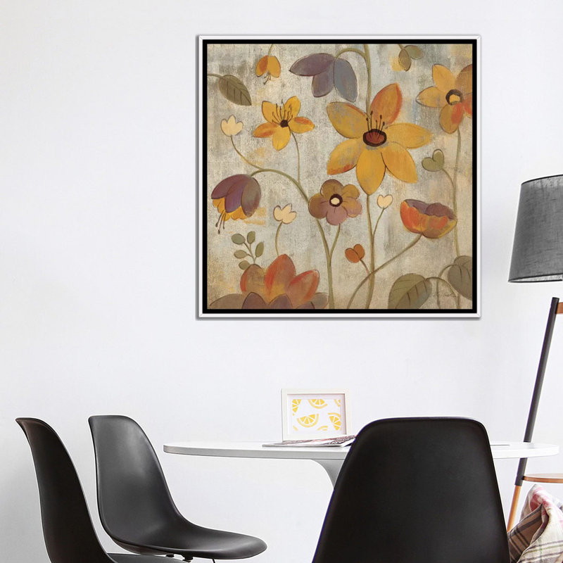 «Floral Song III» par Silvia Vassileva - reproduction d'art, Toile blanche encadrée, Aucun mat, H 37 po x l 37 po x P 1,5 po