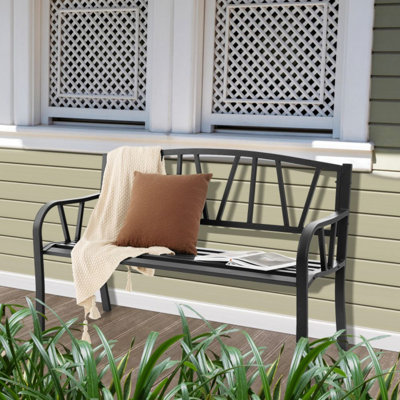 Banc de jardin en acier inoxydable Karvel